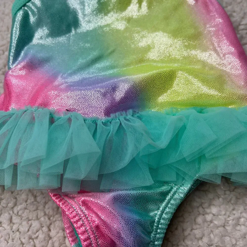 Wonder Nation Shimmer Colorful 3-6 Months Swimsuit - Picture 2 of 7